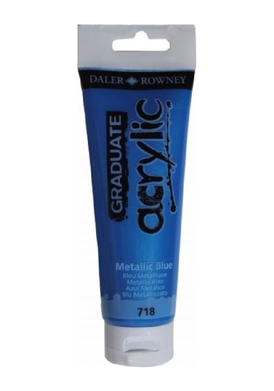 Daler Rowney Graduate Metallic Blue  120 ml. Akrilik Boya 718