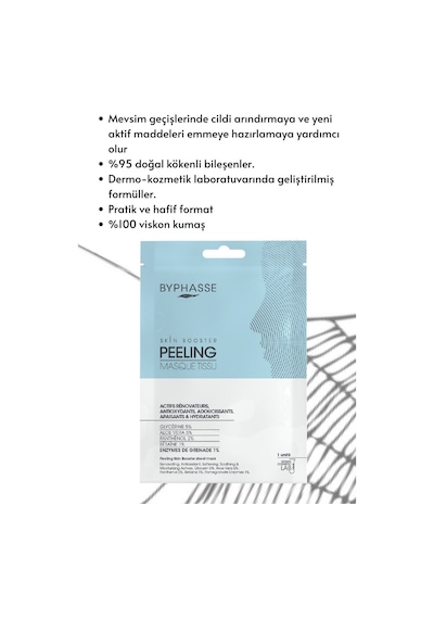 Byphasse Peeling Etkili Ve Pürüzsüzleştirici Skin Booster Kağıt Yüz Maskesi