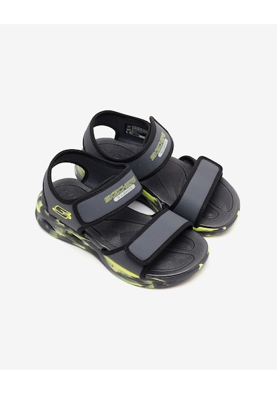 Skechers Sola Glow Sandal Büyük Erkek Çocuk Gri Işıklı Sandalet 407032l Ccbk Gri