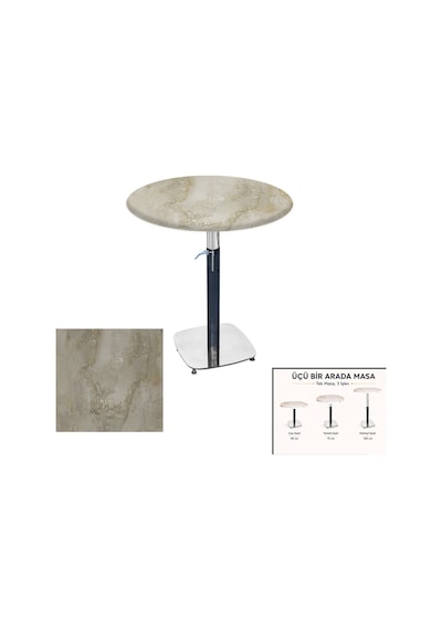 Üçüz Masa Ayarlanabilir 60 Cm Yuvarlak - Werzalit, Wermodin Ve Allzalit Tabla - Irony Çok Renkli Üçüz Masa Ayarlanabilir 60 Cm Yuvarlak - Werzalit, Wermodin Ve Allzalit Tabla - Irony Çok Renkli