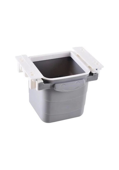 Mini Masa Çöp Kovası Plastik Tezgah Altı Geri Çekilebilir Yapışkanlı Görünmez Bölme Pratik Çok Renkli