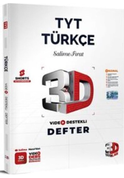 3d Yayınları Tyt Türkçe Video Destekli Defter
