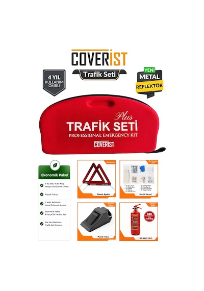 Eva Trafik Seti - 1 Kg Yangın Tüpü - 4 Yıllık - Ekonomik Paket