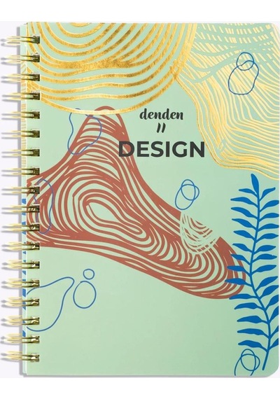 Denden Redactar Yeşil 17x24 Çizgili Defter Çok Renkli