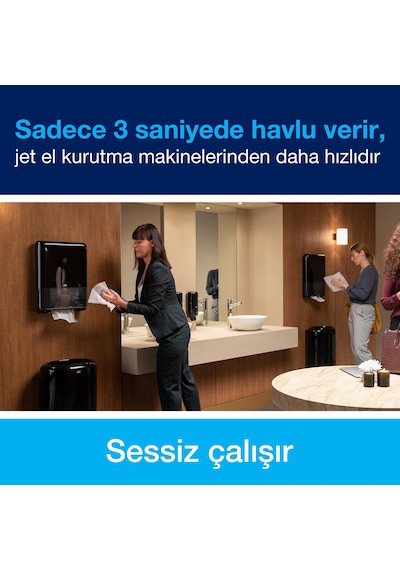Tork 552558 Peakserve Mini Havlu Dispanseri Siyah Siyah