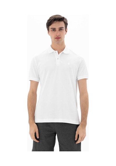 AR-MA Arma Erkek %95 Pamuk Polo Yaka Regular Fit T-shirt Y25374302501 Beyaz