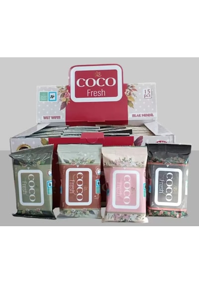 Cocofresh Islak Mendil 36 Adet - 1 Kutu - Renkli Cep Mendil