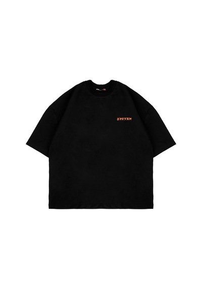 Startmore Spectrum Baskılı Beyaz Oversize Unisex Siyah