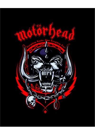 Zepplin Giyim Motörhead Everything Louder Büyük Sırt Patch Yama