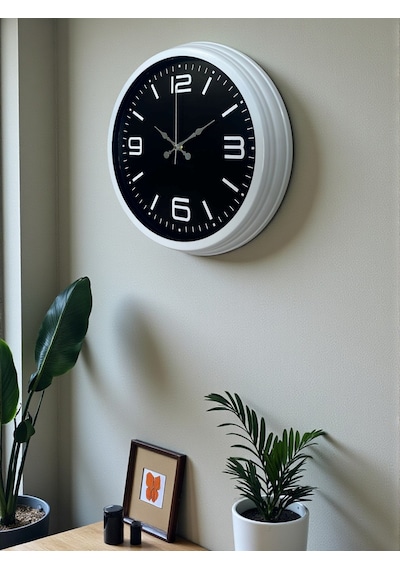 Prime White 40 Cm Metal Modern Duvar Saati Diğer