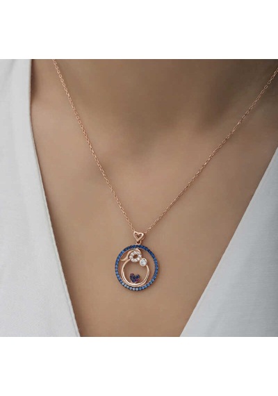 Gümüş Rose Anne Ve Bebek Sevgisi Bayan Kolye - Renk: Gümüş