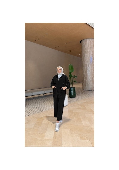 Riella Butik Vlahoviç Oysho Tesettür Takım Siyah