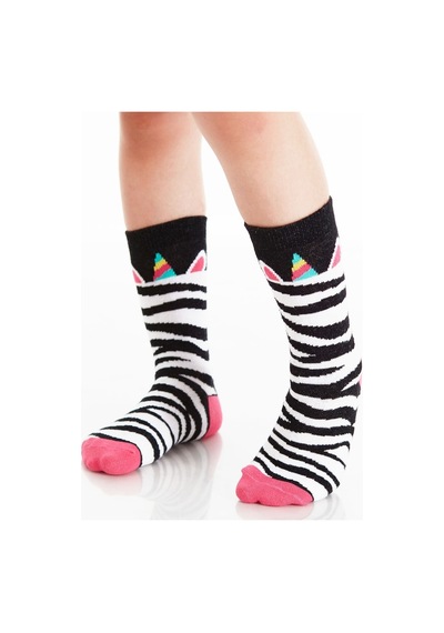 Denokids Zebracorn Kız Soket Çorap
