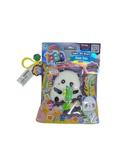 Taba World Bam Boo Panda Squishy Oyuncak Seri 1 Glow In The Dark Pom Pomlu Hayvanlar