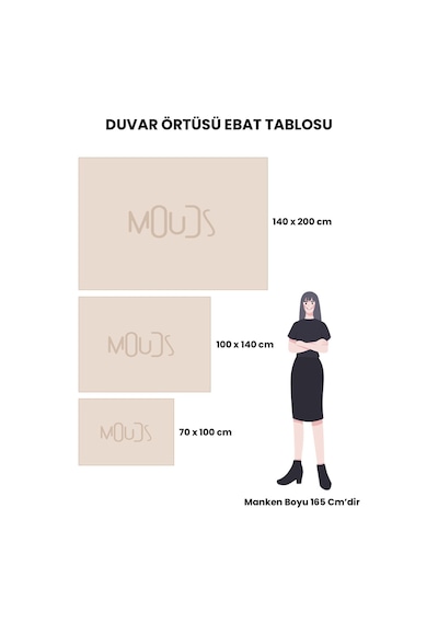 Yılkı Atları Desenli Duvar Halısı Duvar Örtüsü Tapestry Süet Dokulu Kumaş