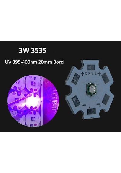 3535 3W Uv Led 395-400Nm 10-15 Lumen 700 Mah 3.2-3.4V 20Mm Pcb Be