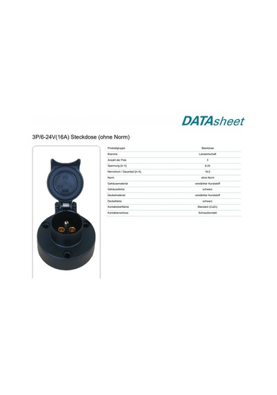 3 Lü Römork Soketi 6-24 Volt 16 Amper