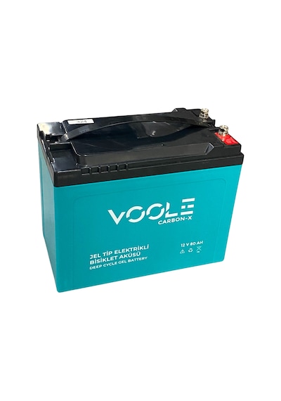 Vole 12v 80 Ah Elektrikli Bisiklet Aküsü Deep Cycle Uzun Ömürlü 220 120 175