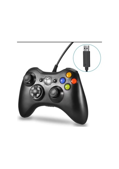 Kablolu Joystick Siyah Xbox 360 Uyumlu Hızlı Şarj Destekli Bluetoothsuz siz