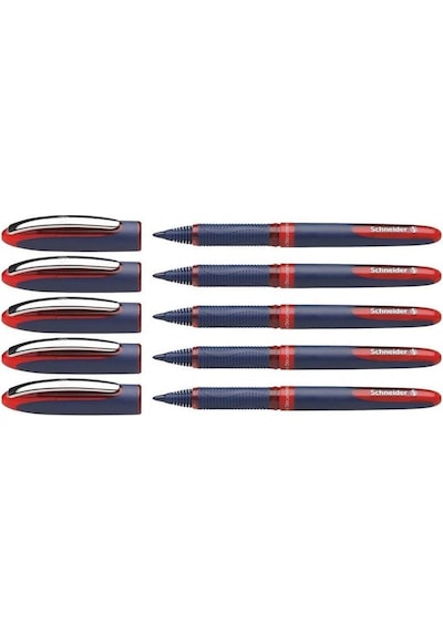Schneider One Business 0.6 MM Roller Kırmızı Kalem Scr242 5 Adet