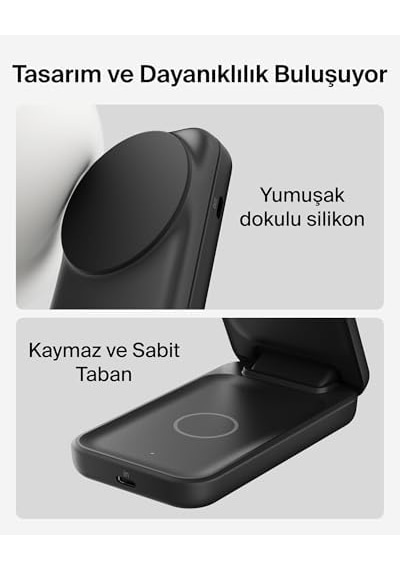 Ultracharge Magsafe Uyumlu 2 Si 1 Arada Qi2 25w Kablosuz Şarj İstasyonu, İphone 17, Airpods, Pixelsnap, Dönüştürülebilir Masaüstü Standı, Usb-c Portlu, 45w Adaptör, Siyah Ultracharge Magsafe Uyumlu 2 Si 1 Arada Qi2 25w Kablosuz Şarj İstasyonu, İphone 17, Airpods, Pixelsnap, Dönüştürülebilir Masaüstü Standı, Usb-c Portlu, 45w Adaptör, Siyah