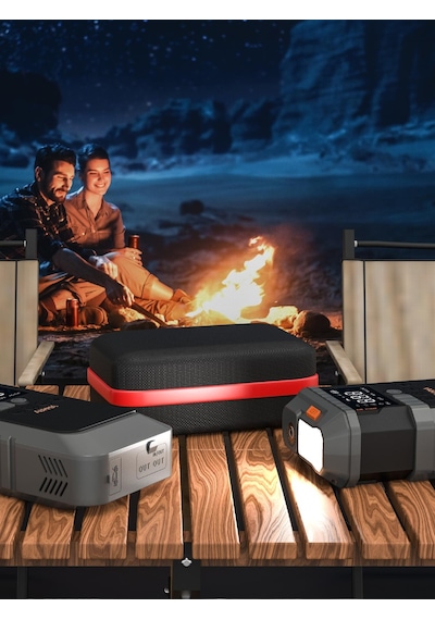 Castu Cs70 Plus Akü Takviye Cihazı 4'ü 1 Arada Powerbank, Hava Kompresörü, Lcd Ekran, 12.000mah 150psı