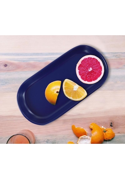Keramika Noyan 26 Cm Kayık Tabak Mat Kobalt