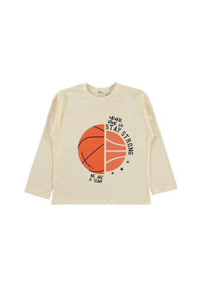 Civil Boys Stay Top Baskılı 6-9 Yaş Sweatshirt Km - Ekru