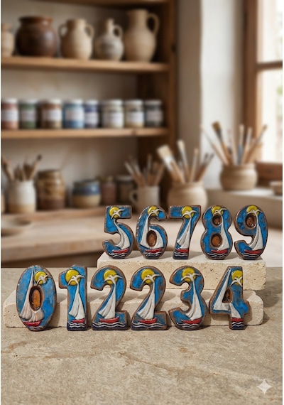 El Yapımı Deniz Temalı Seramik Kapı No.2 - 8x13 Cm - Akdeniz/ege Ruhu - Dekoratif Ev, Villa, Site Girişi, Dış Mekan Ve Apartman Girişi - El Yapımı Deniz Temalı Seramik Kapı No.2 - 8x13 Cm - Akdeniz/ege Ruhu - Dekoratif Ev, Villa, Site Girişi, Dış Mekan Ve Apartman Girişi -