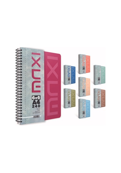 Gıpta Maxı Sp. Sep. Plastik Kapak Defter 17x24 150 Yp. 4+2 Çok Renkli