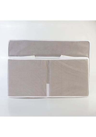 Alas Çok Amaçlı Mega Kutu Gri Çizgili Üçlü 60x40x30 Cm