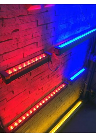 70 Cm Wallwasher Led Bina Dış Duvar Aydınlatma Renkli Rgb Işık Gri