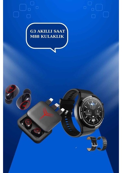 Ucuz Kaliteli Akıllı Saat Ve Powerbank Bluetooth Kulaklık 5.1 Stereo Anc Özelliği