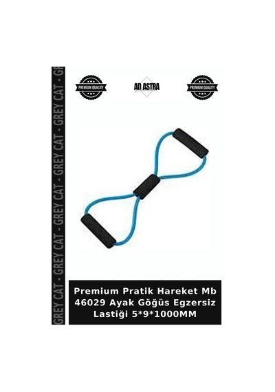Premium Pratik Hareket Mb 46029 Ayak Göğüs Egzersiz Lastiği 5 9 1000mm Mavi