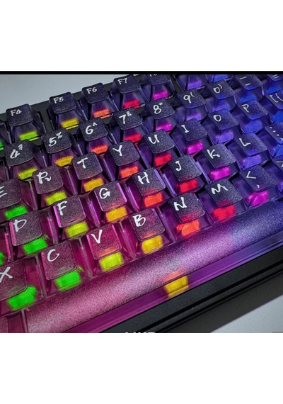 Nebula Bulutu Keycaps Renkli Sisli Mekanik Rgb Klavye Tuş Takımı