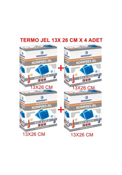 Sıcak Soğuk Termo Kompres Buz Jel 13 x 26 CM 4 Adet