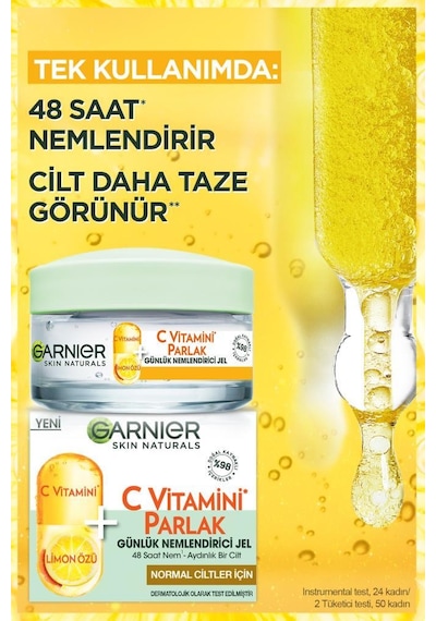 Garnier C Vitamini Parlak Günlük Nemlendirici Jel 50 ML