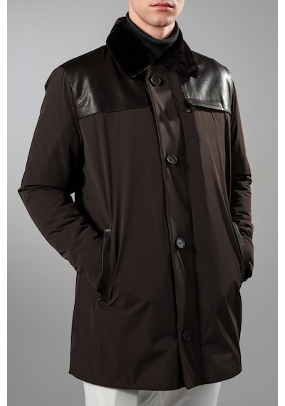 Tamer Tanca Erkek Tekstil & Deri Kahverengi Mont 616 Mds-941 Erk Kaban Sk25/26 Kahve Kahverengi
