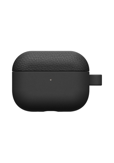 Apple Uyumlu AirPods Pro 3 Amazingthing Glamour Classique Serisi Deri Tasarımlı Kapak Siyah Siyah
