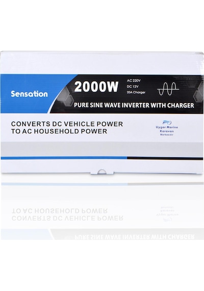 Sensation 2000w Watt 2 Kw Tam Sinüs Şarjlı 20a Ekranlı İnverter 12/220v Çeviric İnverter Dw Seri