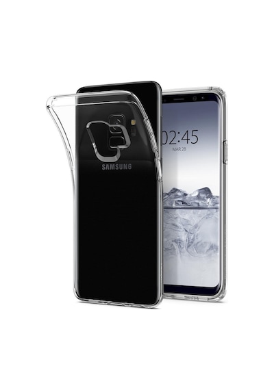 Spigen Galaxy Uyumlu S9 Kılıf Liquid Crystal 4 Tarafı Koruma Crystal Clear
