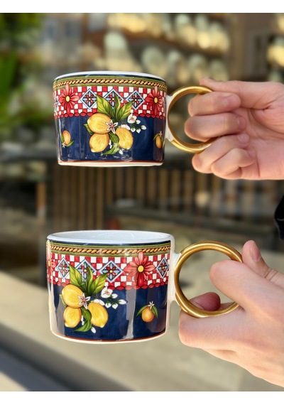 2'li Lüks Lemoon Kupa-5029 Çok Renkli