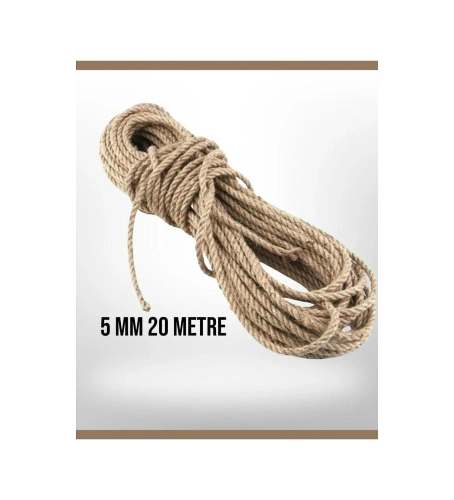 5 Mm 20 Metre Jüt Halat Ip - Hasır Ip - Kendir Ip -