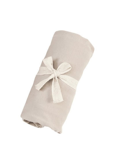 Tinylamb Lastikli Bebek Çarşafı 60x120 CM - 2 Adet Organik Beyaz - Bej Renk