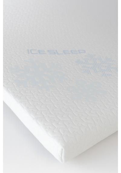 Visco Süngerli Ice Sleep Yıkanabilir Kılıflı Tek Kişilik Visco Yatak Pedi & Şiltesi Topper 5 Cm BEYAZ