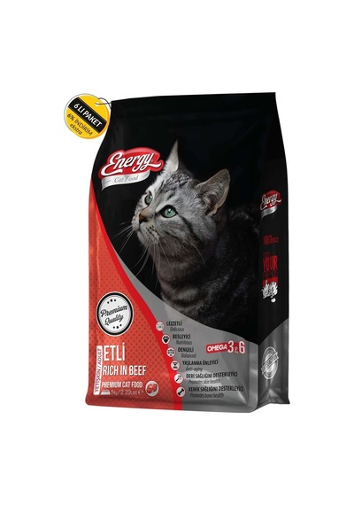 Energy Sığır Etli Yetişkin Kedi Maması 6 x 1 KG