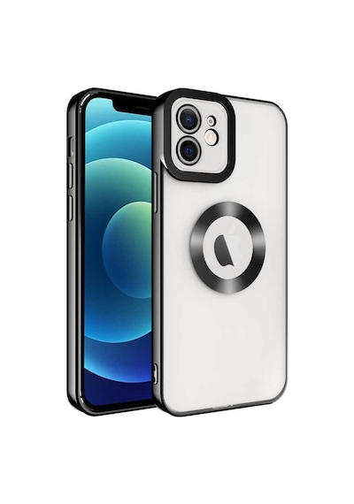 Apple Uyumlu iPhone 11 Kılıf Kamera Korumalı Logo Gösteren Şeffaf Kapak