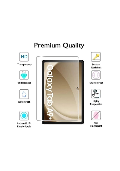 Samsung Galaxy Tab A9+ Plus 11 Inç Nano Kırılmaz Ekran Koruyucu Şeffaf Cam Tam Uyumlu Sm-x210