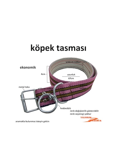 Köpek Tasması Büyük Boy Boy Hasır Fır