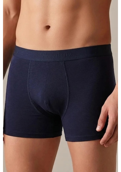 Yıldız Çamaşır Erkek Modal Likralı Boxer 36-37-38-39-40-41-42 - 3 Adet Lacivert